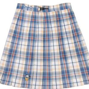 SNBL x Disney Donald Duck Plaid Skirt Adjustable Waist